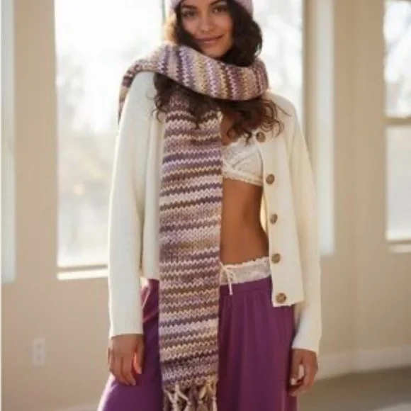 Free people chunky knit Scarf - Picture 2 of 3